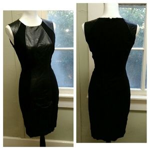 Cache Sexy Faux Leather Knee Length Dress